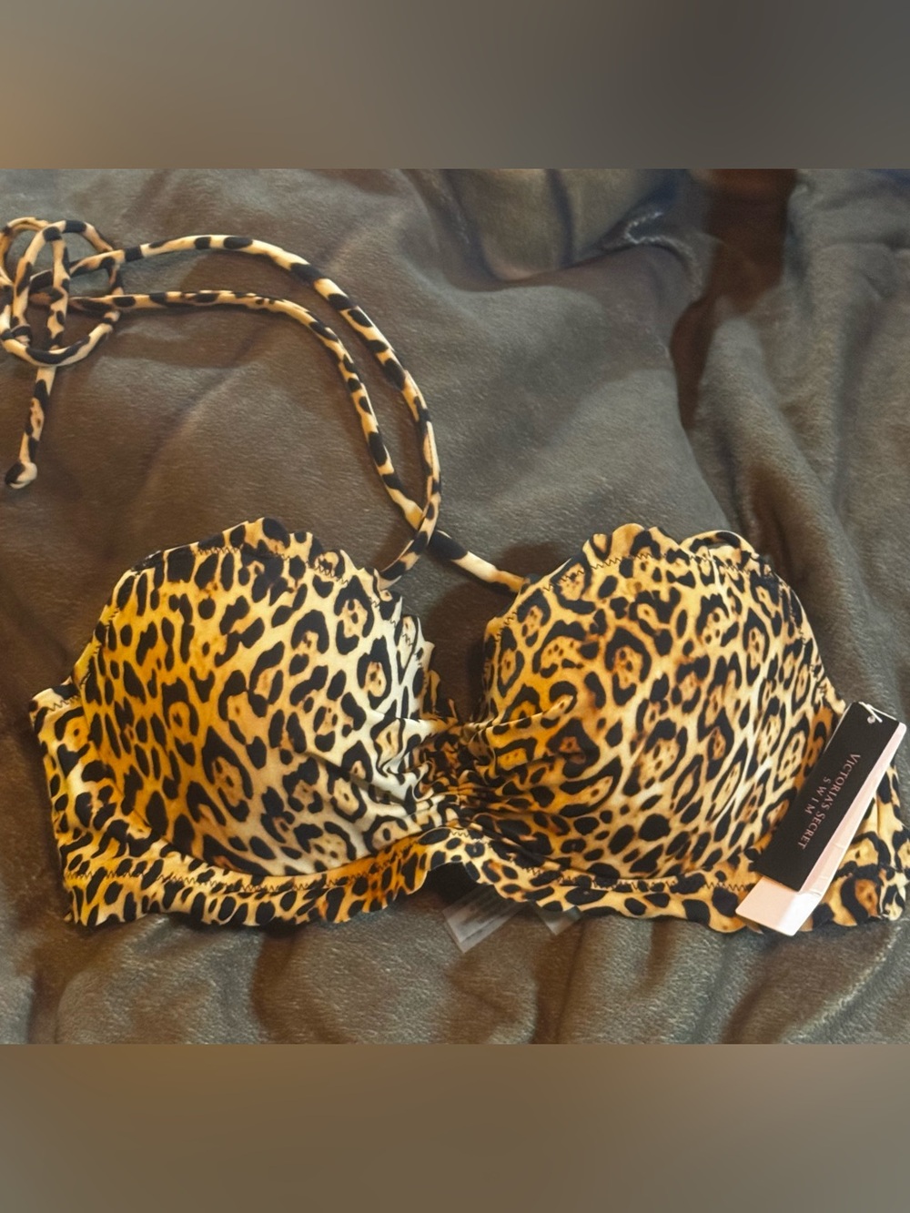 Victoria's Secret Leopard-Print Bandeau Top - Yellow & Black